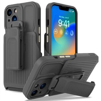 Explorer-serien för iPhone 14 Avtagbar bakre klämma Kickstand Telefonfodral PC + TPU Stötsäkert Hybrid Cover