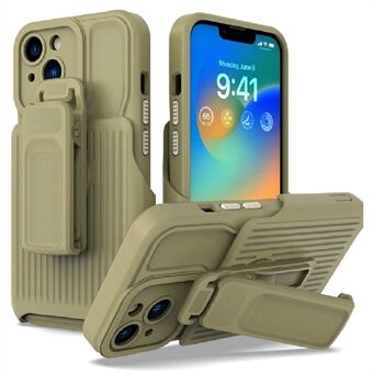 Explorer-serien för iPhone 14 Avtagbar bakre klämma Kickstand Telefonfodral PC + TPU Stötsäkert Hybrid Cover