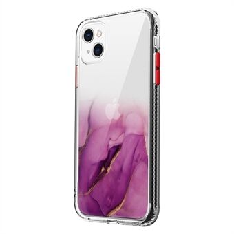 För iPhone 14 Snyggt marmormönster akryl + TPU telefonfodral Droppsäkert skyddsfodral