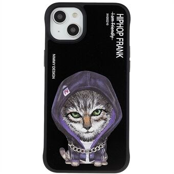 NIMMY Hip Hop-serien för iPhone 14 skyddande telefonfodral PU-läder + PC + TPU-mobiltelefon bakskal