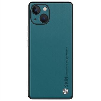 Telefonskal för iPhone 14 PU-läderbelagd PC+TPU Stötsäkert fodral med metalldekor