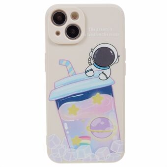 Mjukt TPU-skal för iPhone 14 Cartoon Astronaut Pattern Printing Anti-dropp telefonfodral