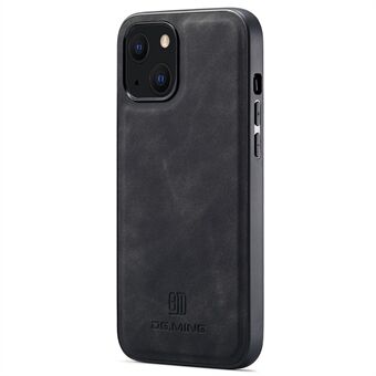 DG.MING För iPhone 14-skal PC+TPU+PU-läderbelagd baksida