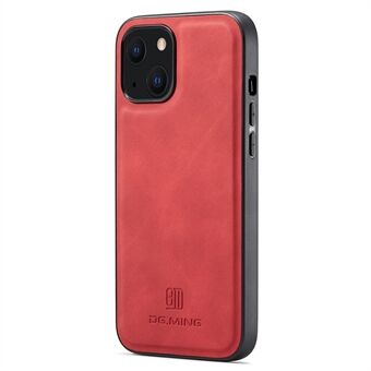 DG.MING för iPhone 14-skal PC+TPU+PU-läderbelagd baksida