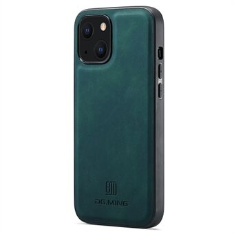 DG.MING För iPhone 14 skal PC+TPU+PU Läderbelagd bakre skal