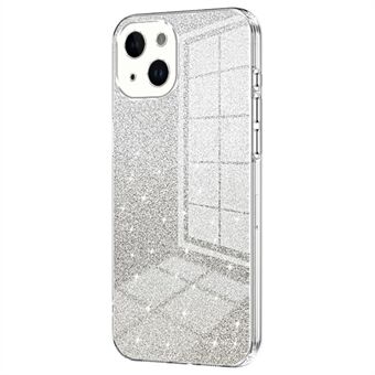 För iPhone 14 Mobilfodral Gradient Glitter Precisa Utskärningar TPU Baksideskydd