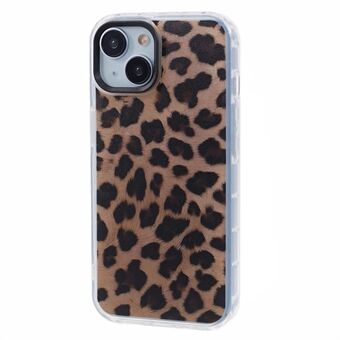 SDT-serien för iPhone 14 Leopardmönster IMD-fodral Slim Fit skyddande telefonskal