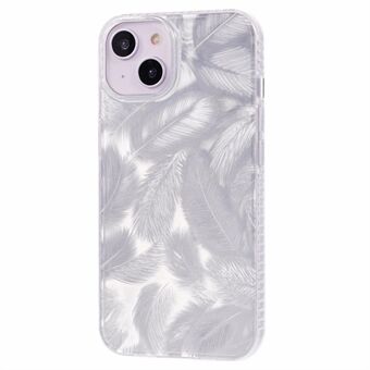 MP-serien för iPhone 14-fodral TPU+Acrylic telefonskal med IMD fjädermönster