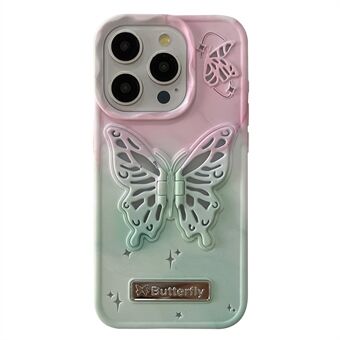 För iPhone 14 Pro Case Modellfallet Fashion Butterfly Shape Kickstand Anti-Drop TPU Telefonfodral