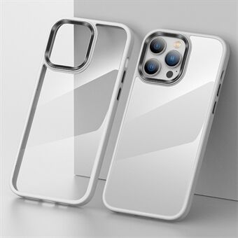 Skyddande skal för iPhone 14 Pro TPU+PC Telefonfodral Anti-Drop Slim-skal med metallknappar / linsram.