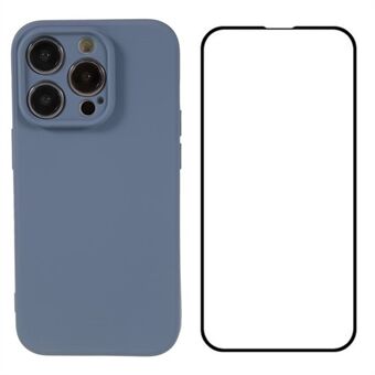 WANLONFENG RB2-serien för iPhone 14 Pro-fodral med skärmskydd Mjukt TPU-telefonfodral