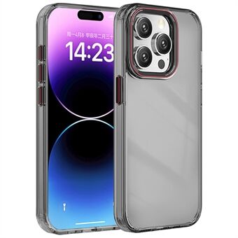 För iPhone 14 Pro Skal PC+TPU Slim Transparent Telefonfodral Anti-Fingeravtryck