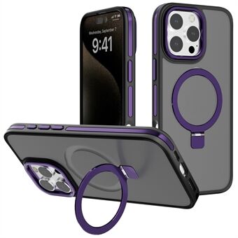 C1-serien För iPhone 14 Pro-skal Roterbart Magnetiskt Ringstativ Anti-fall TPU+PC Mobiltelefonskydd