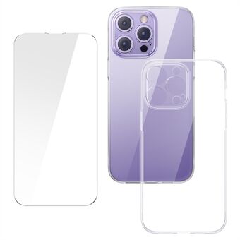 BASEUS Corning-serien Transparent Skal för iPhone 14 Pro Corningglas + TPU Skal med härdat glasfilm