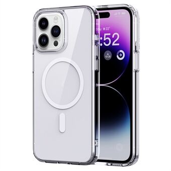 För iPhone 14 Pro TPU+PC-skal kompatibelt med MagSafe Anti-drop tunt telefonskal