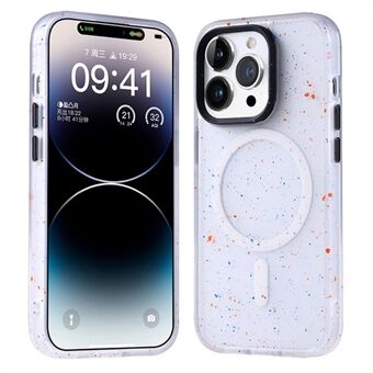 För iPhone 14 Pro Fodral Färgglada Fläckar Design TPU+PC Telefonfodral Kompatibel med MagSafe