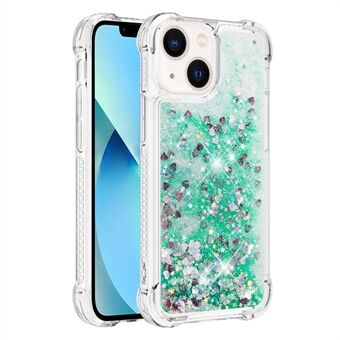 YB Quicksand Series-1 för iPhone 14 Plus  Anti-Drop telefonfodral Flytande flytande glitter paljetter TPU bakstycke Scratch telefonskal