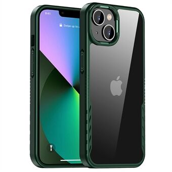 IPAKY för iPhone 14 Plus Anti-fall telefonfodral TPU+PC Mobiltelefon Skyddsbaksida Stöd för trådlös laddning