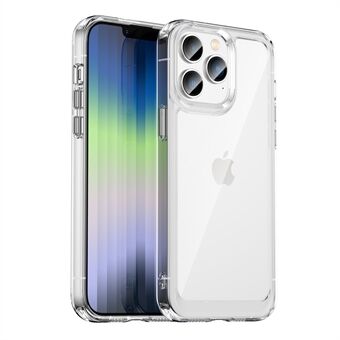 För iPhone 14 Pro Max  borstestruktur Anti-fingeravtryck TPU+Akryl Anti-fall skyddande telefonfodral