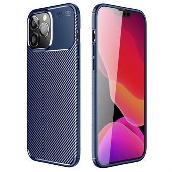 För iPhone 14 Pro Max  Stötdämpande Mjuk TPU-telefonfodral Kolfibertextur Halkfritt skal