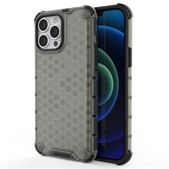 För iPhone 14 Pro Max  Honeycomb Textured Anti- Scratch Cover TPU + PC Dual Layer Protection Telefonfodral