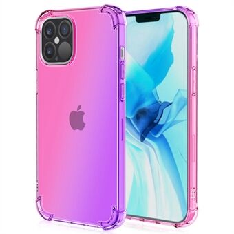 För iPhone 14 Pro Max  Gradient Design Stötdämpning TPU Soft Edge Bumper med förstärkta hörn skyddsöverdrag