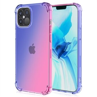 För iPhone 14 Pro Max  Gradient Design Stötdämpning TPU Soft Edge Bumper med förstärkta hörn skyddsöverdrag