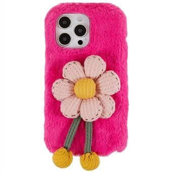 Winter Furry Phone Case för iPhone 14 Pro Max Anti-droppskydd Skyddsskal med 3D plyschdocka