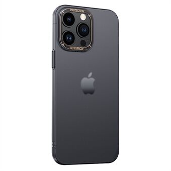 För iPhone 14 Pro Max hård PC Scratch skal AG Matt Anti-Gulning telefonfodral med metallkameraram