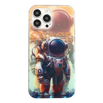 För iPhone 14 Pro Max Astronaut Pattern IMD telefonfodral PC+TPU Drop Protection Matt skal