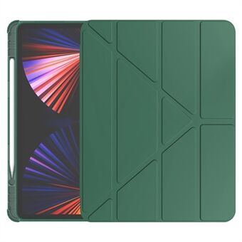 För iPad Pro 11 (2022) / (2021) / (2020) / (2018) Fodral Origami Ställ PU Läder+TPU Surfplattsskydd med Pennfack