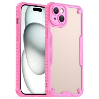 Armor Series För iPhone 15 Skal PC+TPU Halvtransparent Frostad Yta Skyddande Telefonskal