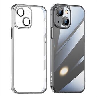 SULADA Crystal Steel-serien TPU+Härdat Glas Genomskinligt Fodral för iPhone 15 Anti-Drop Skyddande Mobilskal