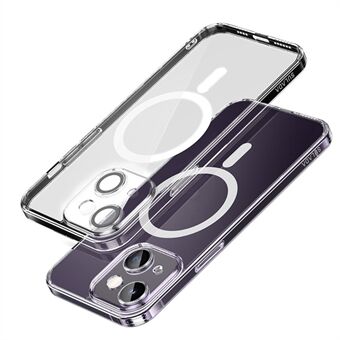 SULADA Slim Fodral med Linsfilm för iPhone 15 TPU+PC Skydd Kompatibel med MagSafe