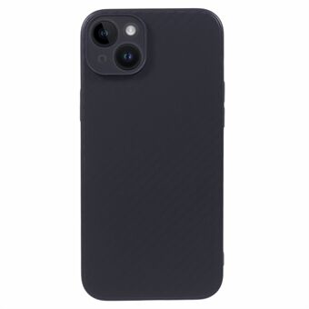 Kolfiber textur TPU-fodral till iPhone 15, repfritt skyddande telefonskal