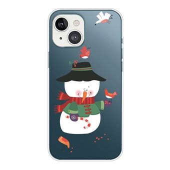 För iPhone 15 Slim Case Xmas-mönstertryckande mjuk TPU-telefonskydd.