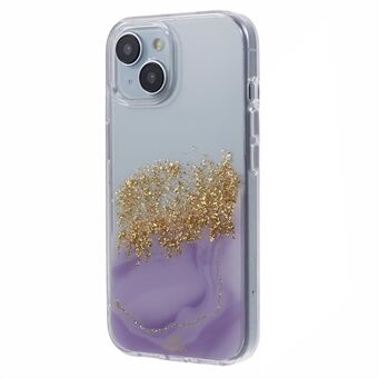 DFANS Starlight Shining-serien för iPhone 15-skal Glitterdekorerat PC+TPU Skyddande överdrag