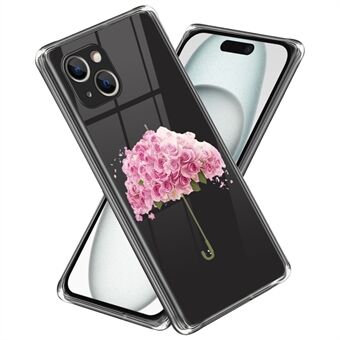 Telefonfodral till iPhone 15 med mönstertryck och mjukt TPU-skal.