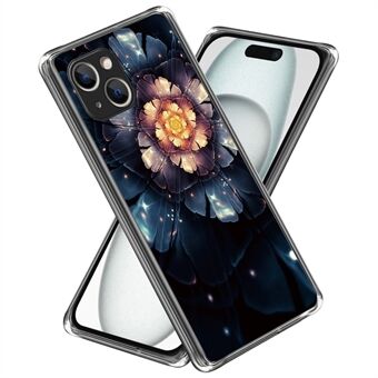 För iPhone 15 Slim-Fit Mönsterfodral Mönstertryck TPU Bakre Skal.