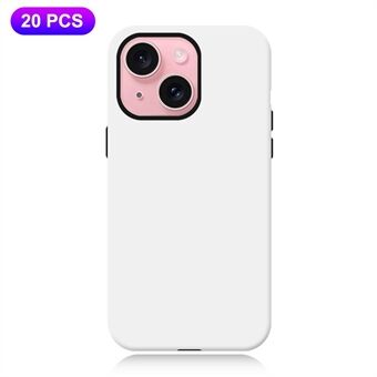 20st / Förpackning För iPhone 15 TPU+PC-skal 3D Sublimering Blank Glossy Telefonhölje