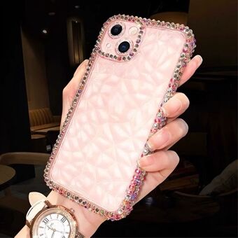 För iPhone 15 Fodral TPU Mobilskydd Resin Rhinestones Dekor Mobilskal