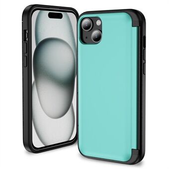 För iPhone 15 TPU+PC-fodral med kortplats, vikbart stöd och stöttåligt telefonfodral.