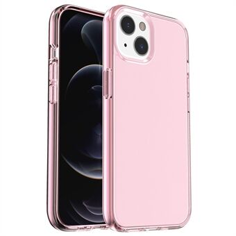 Telefonfodral för iPhone 15 Plus, genomskinligt hårt PC + mjukt TPU-fodral hybridöverdrag.