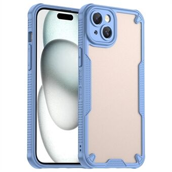 Armor Series För iPhone 15 Plus Skal PC+TPU Halvgenomskinlig Frostad Finish Skyddande Telefonskal