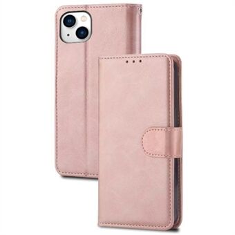 För iPhone 15 Plus Flip Wallet Stand Skyddande Telefonfodral Plånboksfodral Slagetui i galopphästtextur av PU-läder