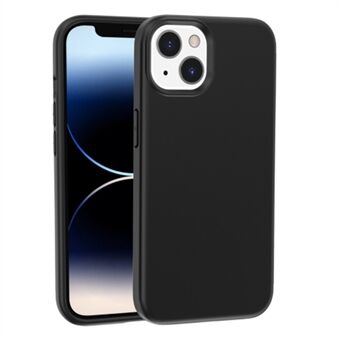 För iPhone 15 Plus mobiltelefonfodral TPU+PC skal Tjockare hud-känsla Mobilskydd