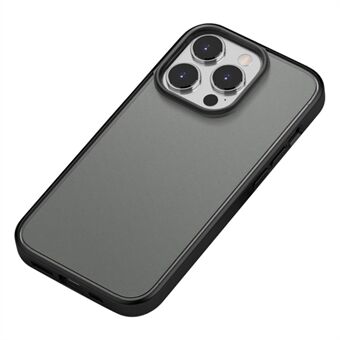 För iPhone 15 Plus TPU + PC Hölje Genomskinlig Matt Anti-fingeravtryck Mobilskyddande Bakomslag