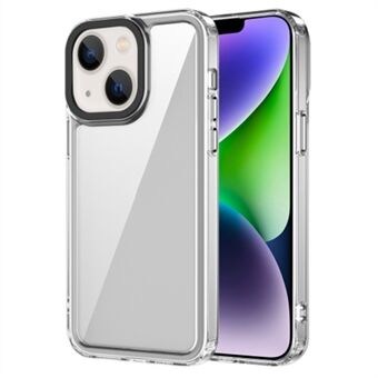 Kristallklart telefonfodral till iPhone 15 Plus, stöttåligt TPU + PC-mobilskydd