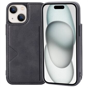 HANMAN Mika-serien för iPhone 15 Plus PU-läder+TPU Anti-drop Telefonfodral Korthållarfodral Tillbaka Fodral