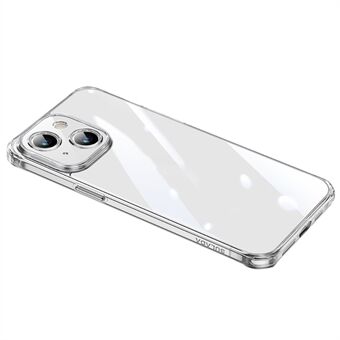 SULADA för iPhone 15 Plus skal TPU-ram + härdat glas bakstycke Ultra Clear-mobilfodral.